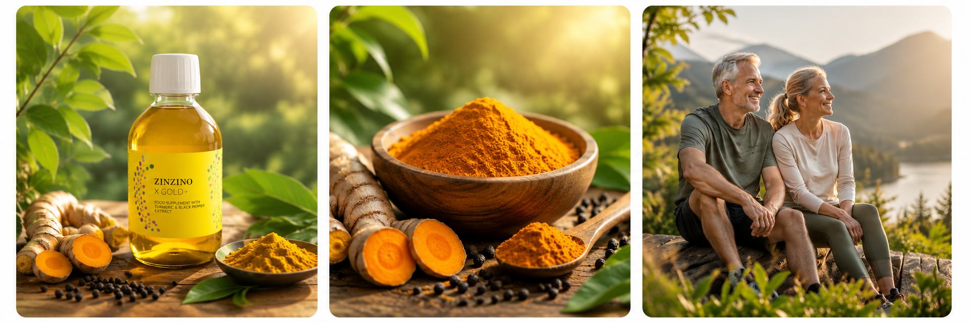 Zinzino X Gold+ – curcumine biodisponible, racine de curcuma et bien-être