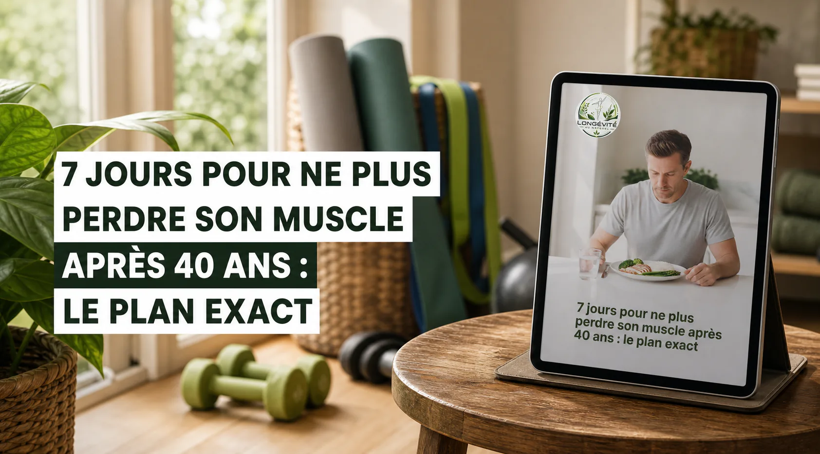Présentation du guide 7 jours pour ne plus perdre son muscle après 40 ans : le plan exact