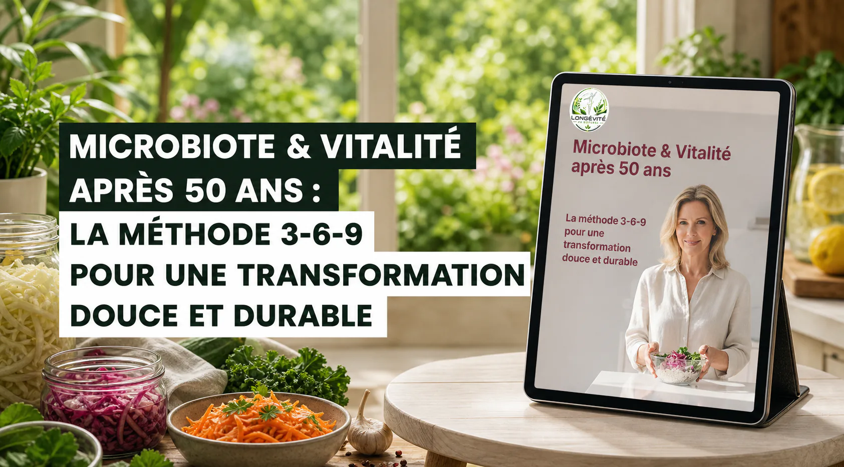 Présentation du guide Microbiote & Vitalité après 50 ans : La méthode 3-6-9 pour une transformation douce et durable
