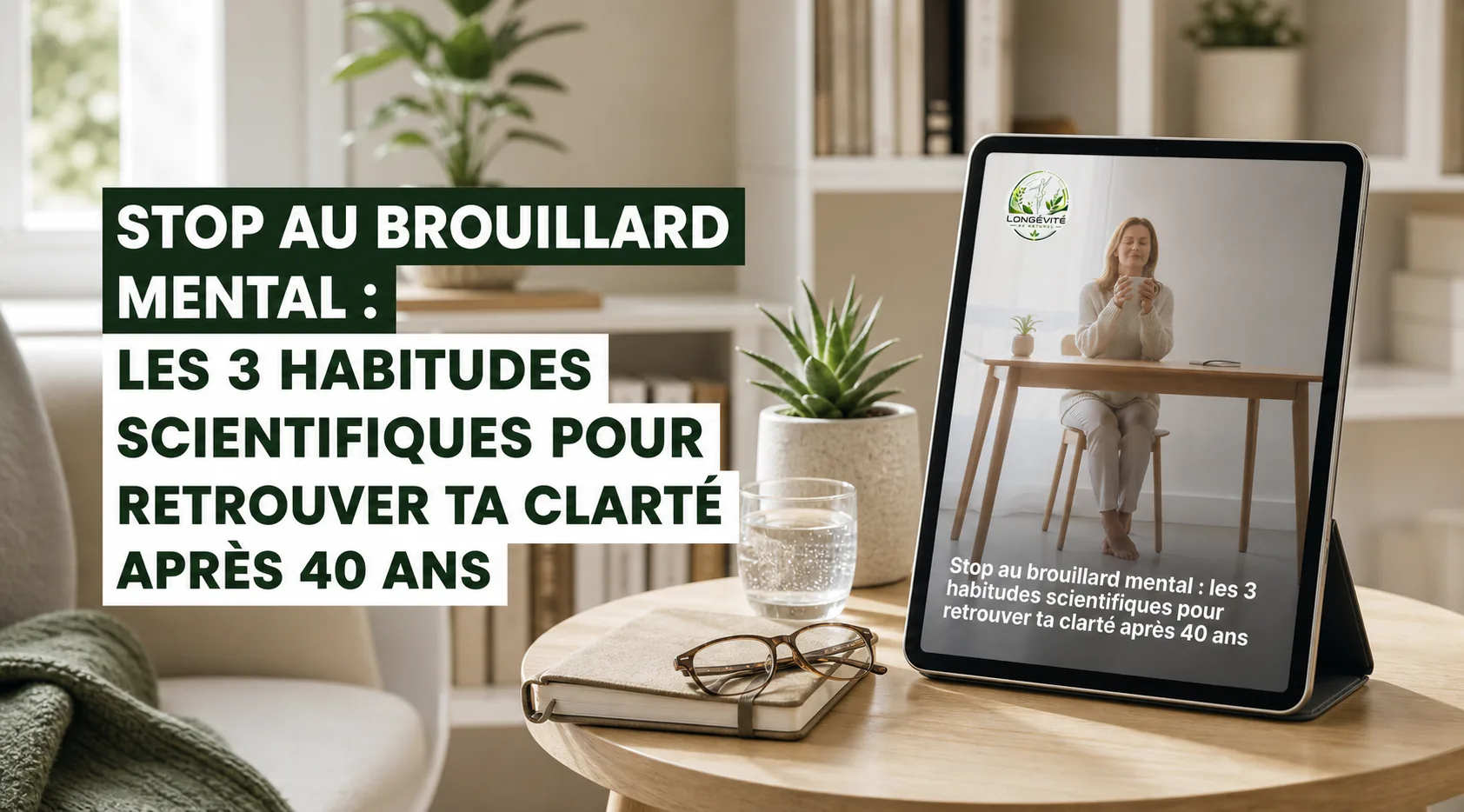 Présentation du guide Stop au brouillard mental : les 3 habitudes scientifiques pour retrouver ta clarté après 40 ans